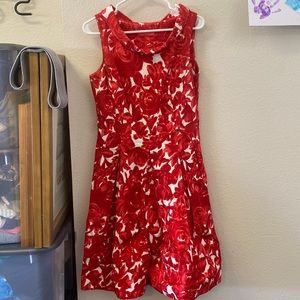 LAVIA RED AND WHITE FLORAL DRESS